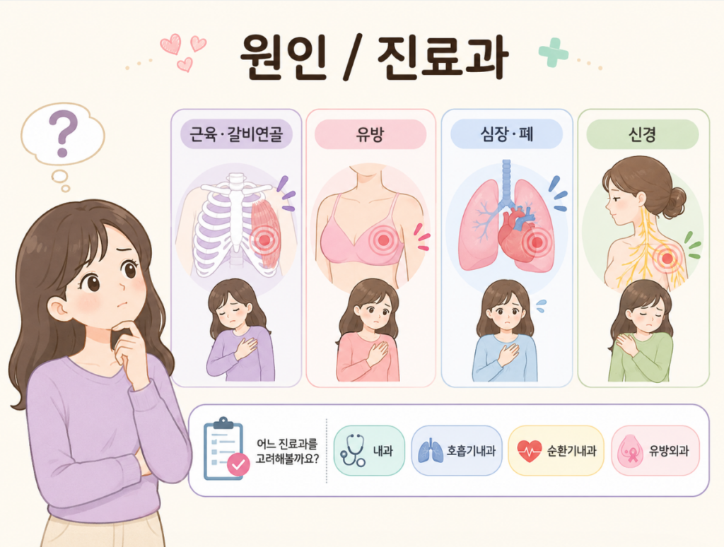 여자 왼쪽 가슴 통증 숨쉴때 뻐근하다면 확인하세요 3 image 23