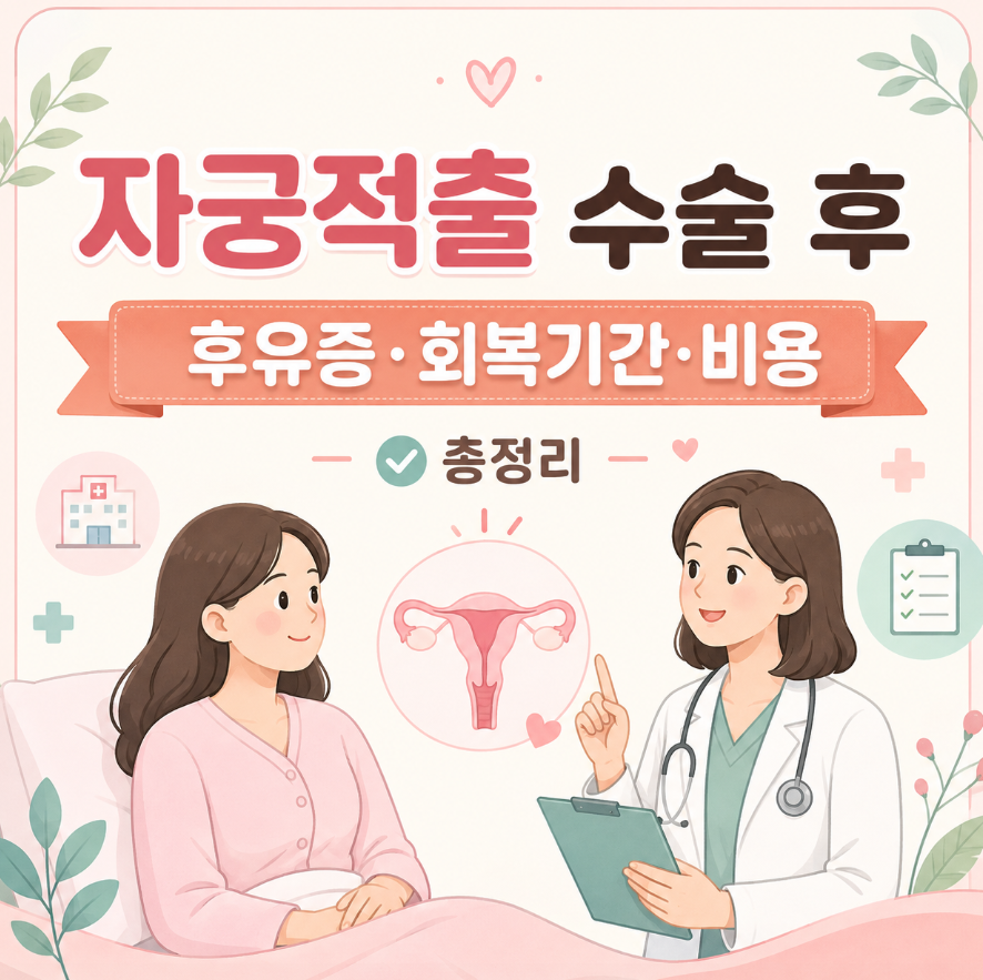 자궁적출 수술 후유증과 회복기간은 어느정도? 비용까지 총정리 1 image 320