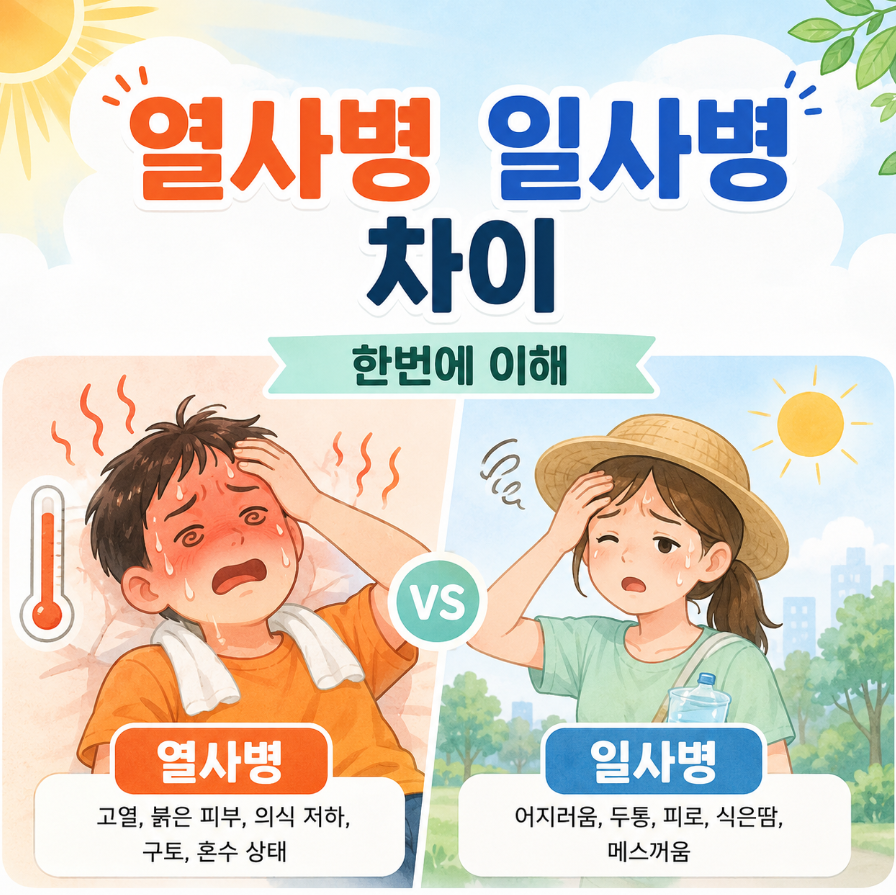 열사병 일사병 차이, 한번에 이해시켜 드립니다 1 image 344